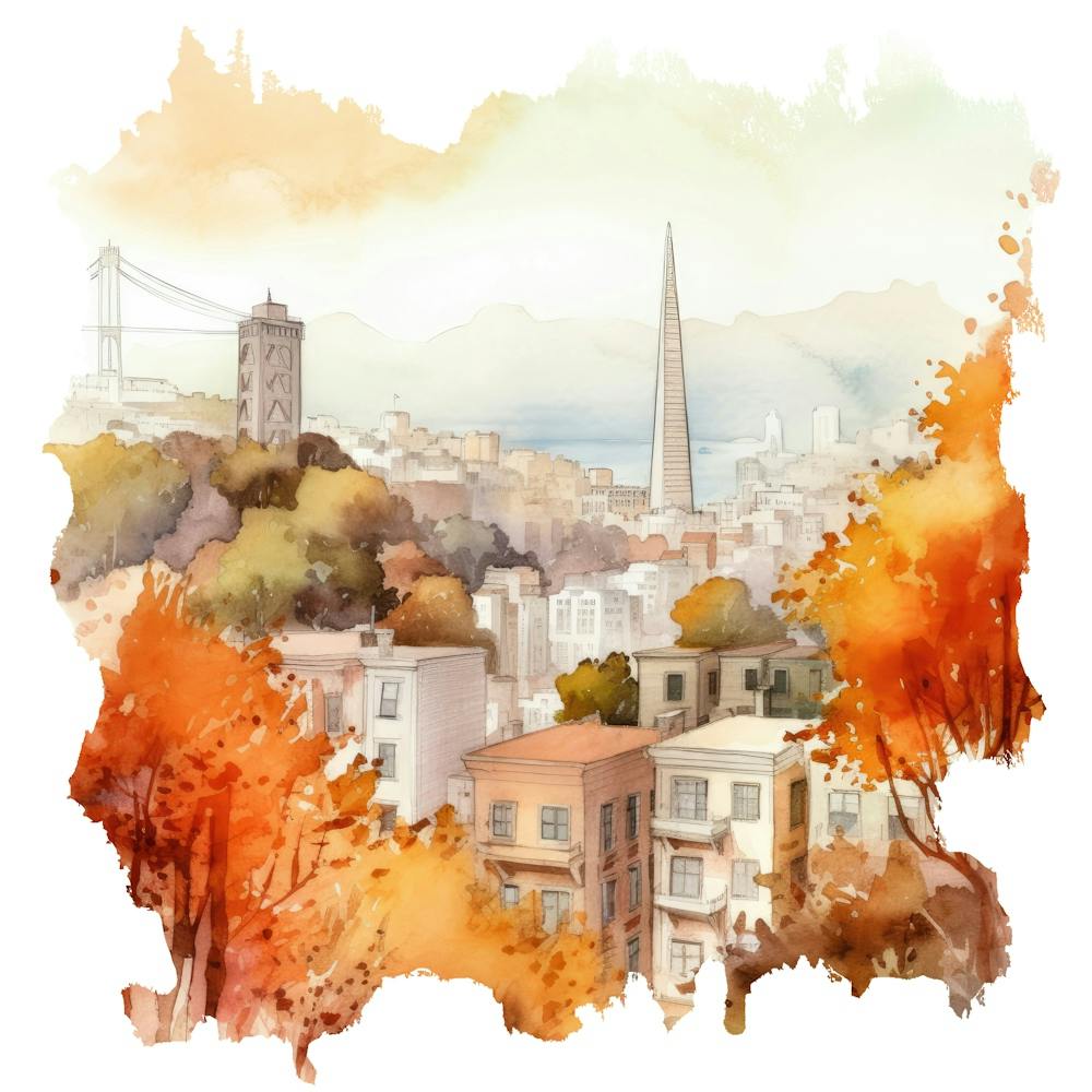 Watercolor Of San Francisco
