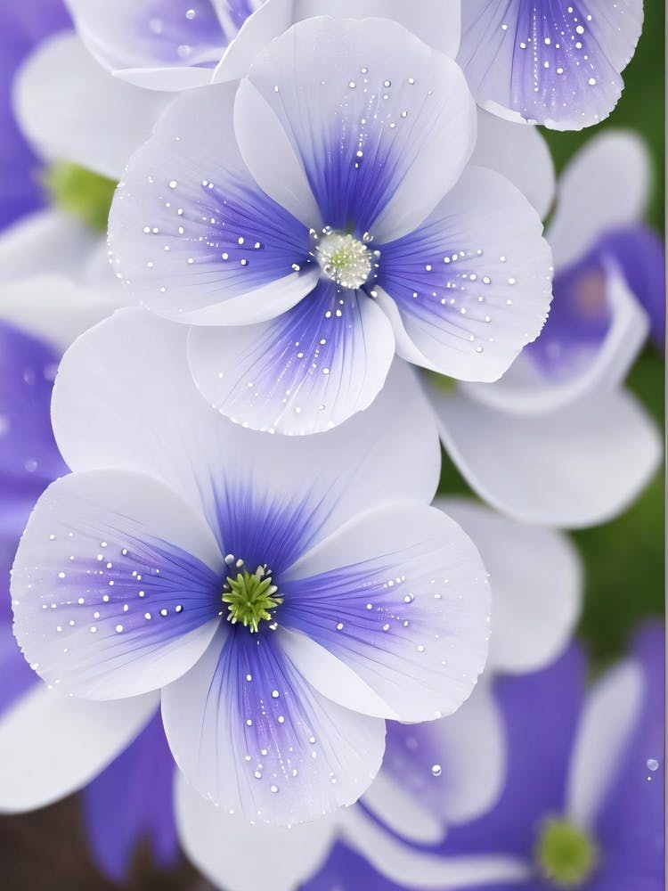 Blue And White Flowers