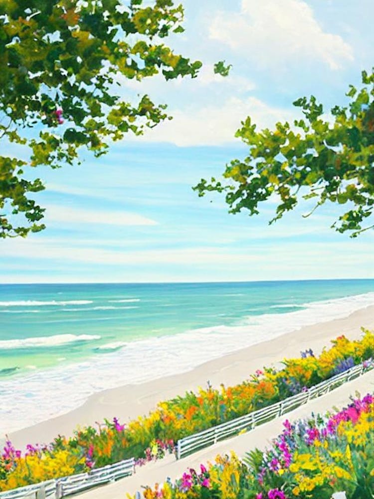 Jones Beach, New York Zeitgenössische Illustration 1