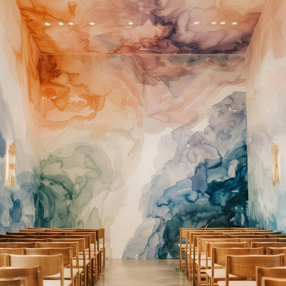 Watercolor Wedding Aisle Decor
