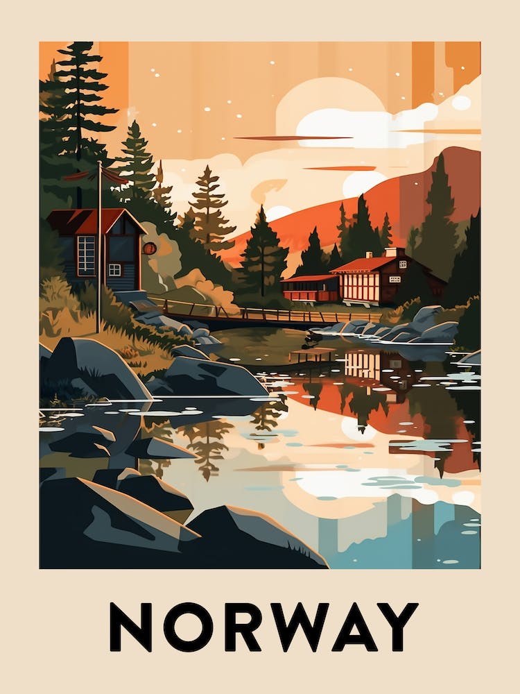 Vintage Travel Poster Norway 5