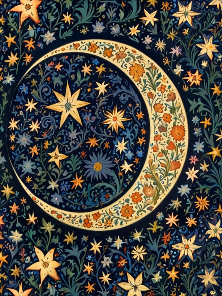 William Morris Moon And Stars 4