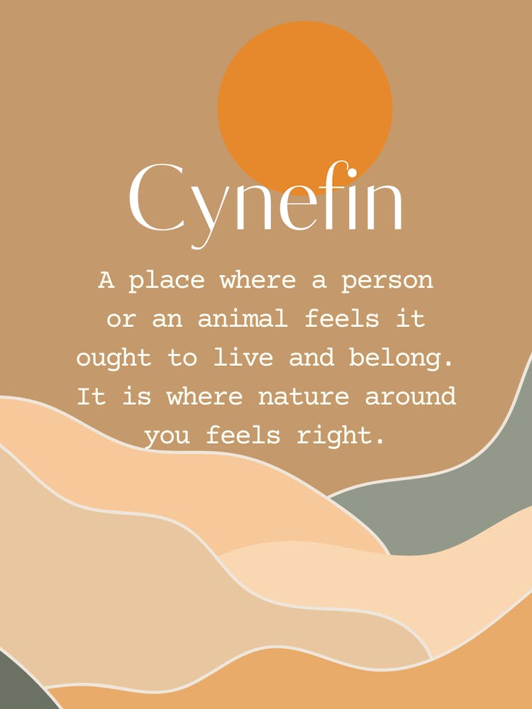 Welsh Cynefin Orange Sunset