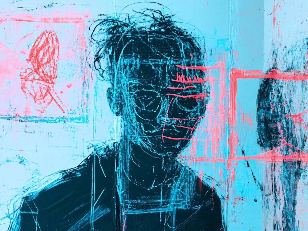 Person Pink, Blue and Black