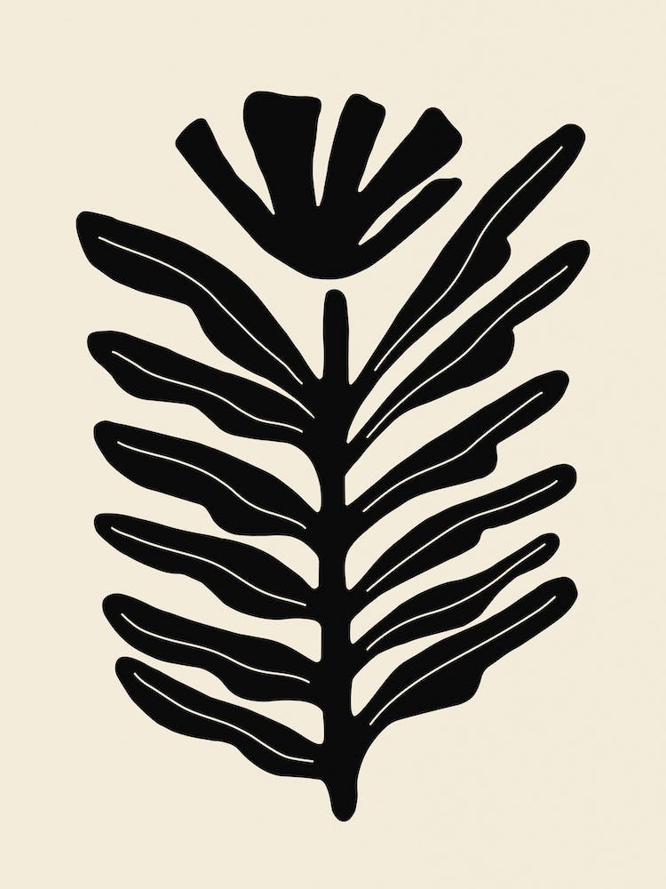 Abstract Plant Black