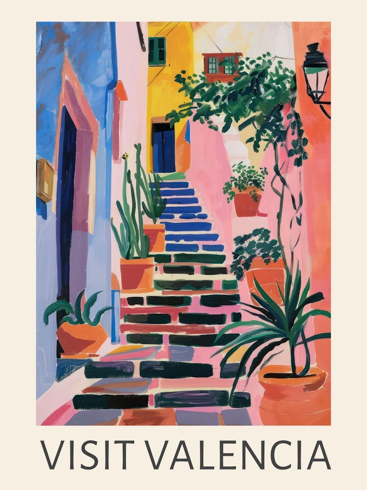 Visit Valencia Travel Poster