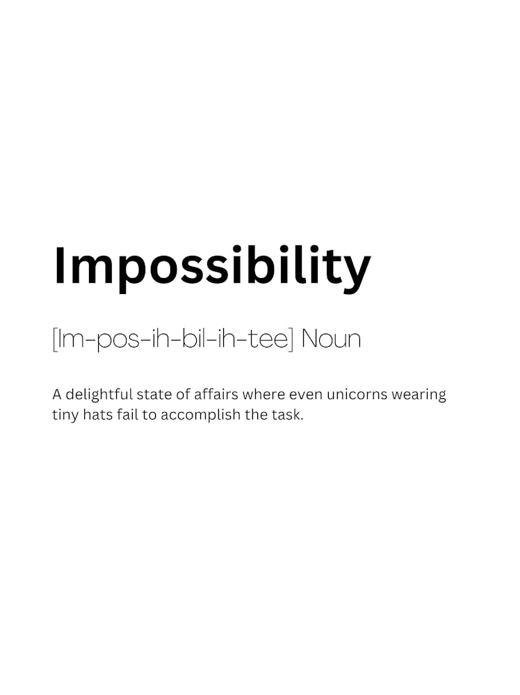 Définition Signification de l'Impossibilité