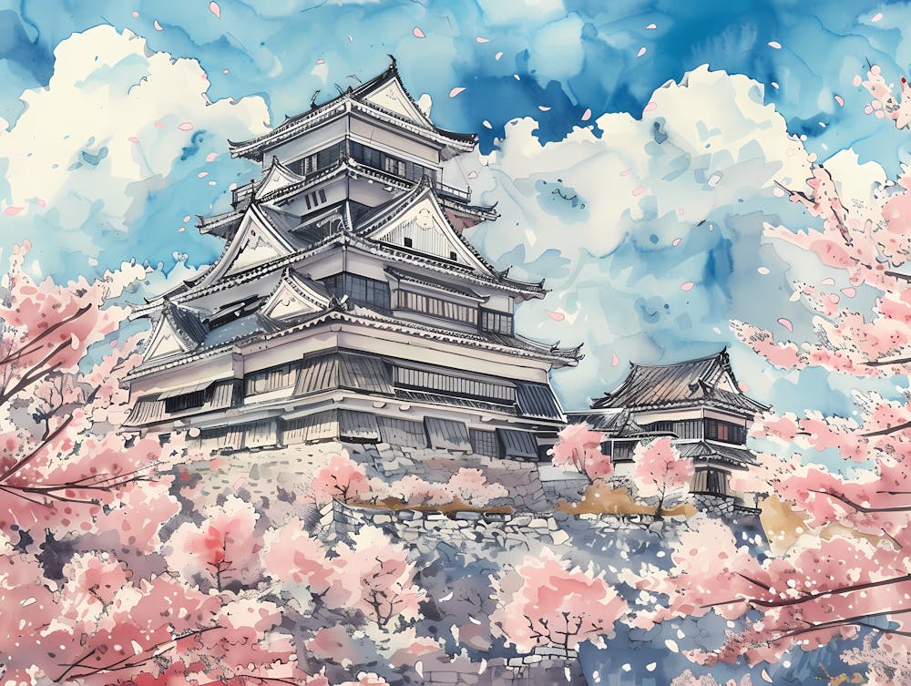 Castle And Sakura