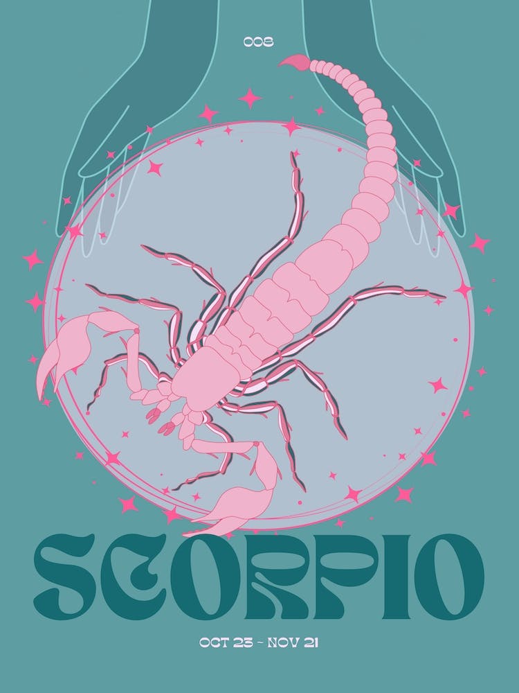 Teal Zodiac Scorpio