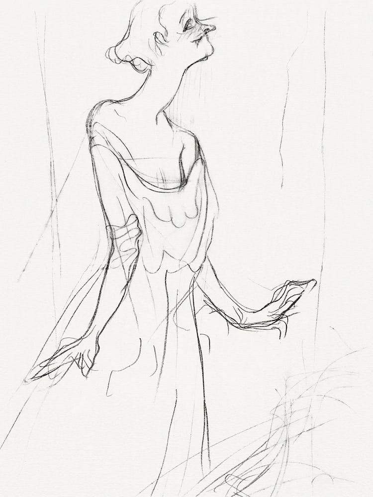 Yvette Guilbert Singing (1894), Henri de Toulouse-Lautrec