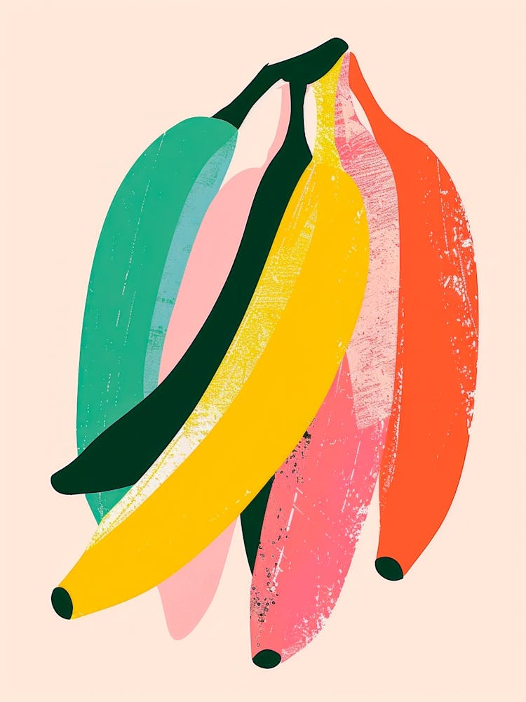 Colorful Bananas. Maximalist