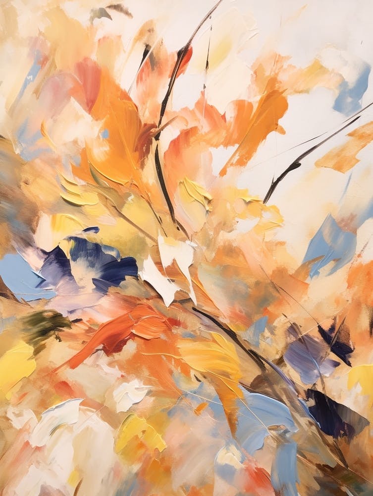 Autumn Gold Abstract Painting 6