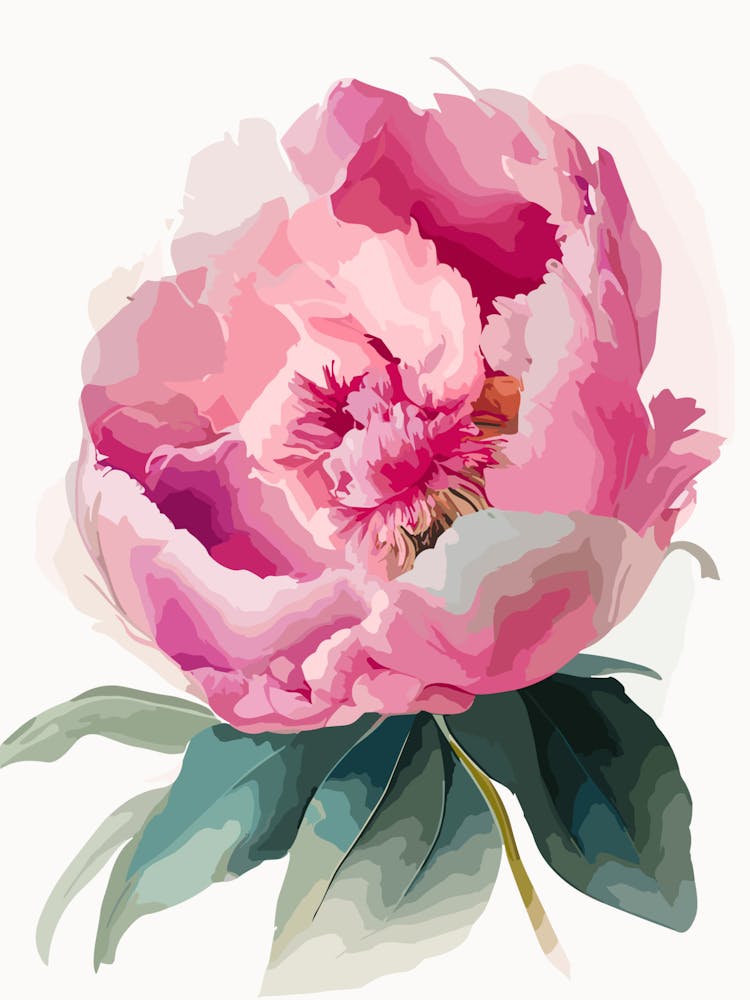 Pfingstrose Wildblume Aquarell
