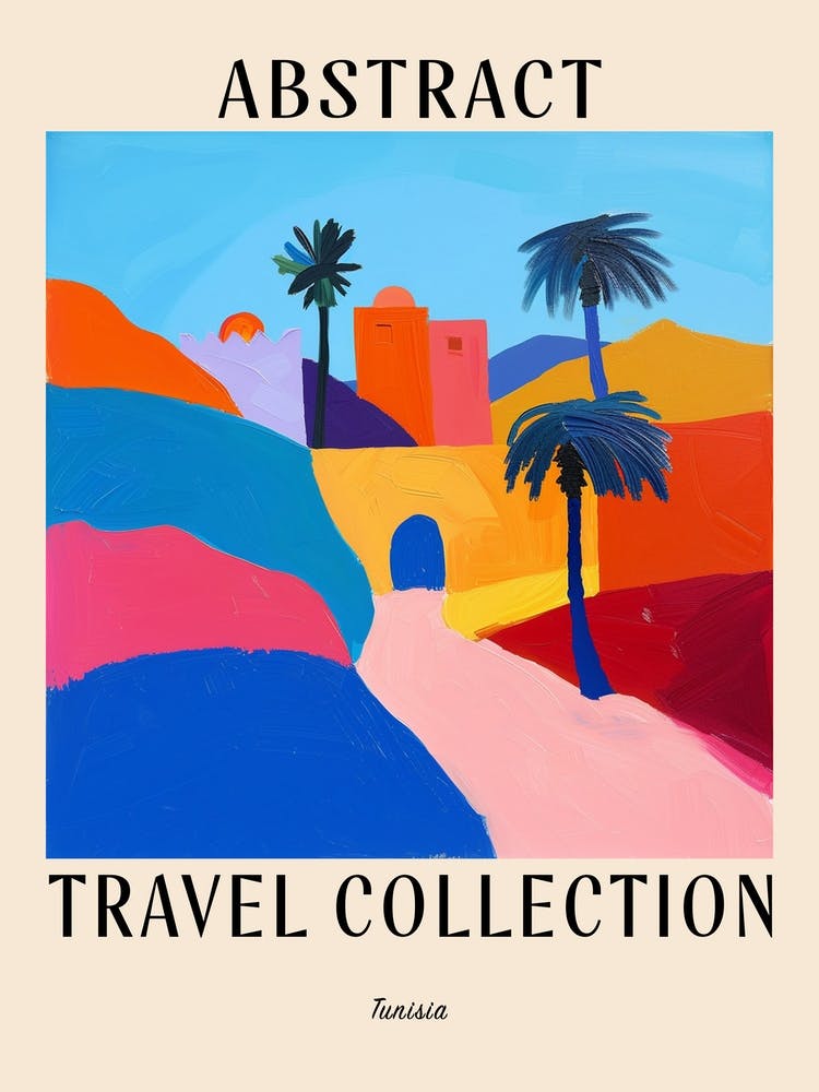 Abstract Travel Collection Poster Tunisia 1