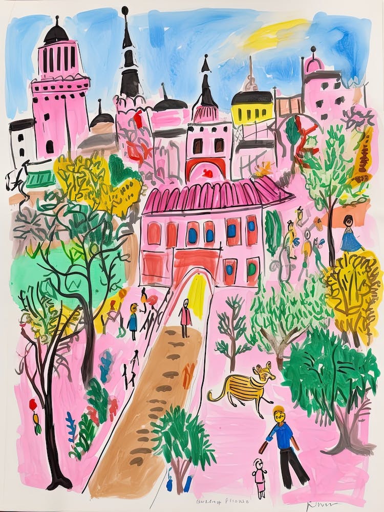 Budapest, Dreamy Storybook Illustration 1