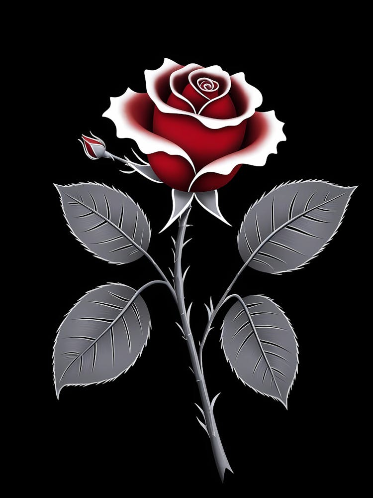 Rose On A Black Background