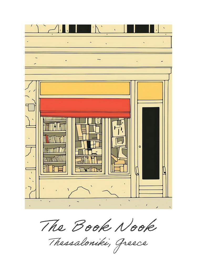 Thessaloniki, Greece The Book Nook Pastel Colours 3 Poster