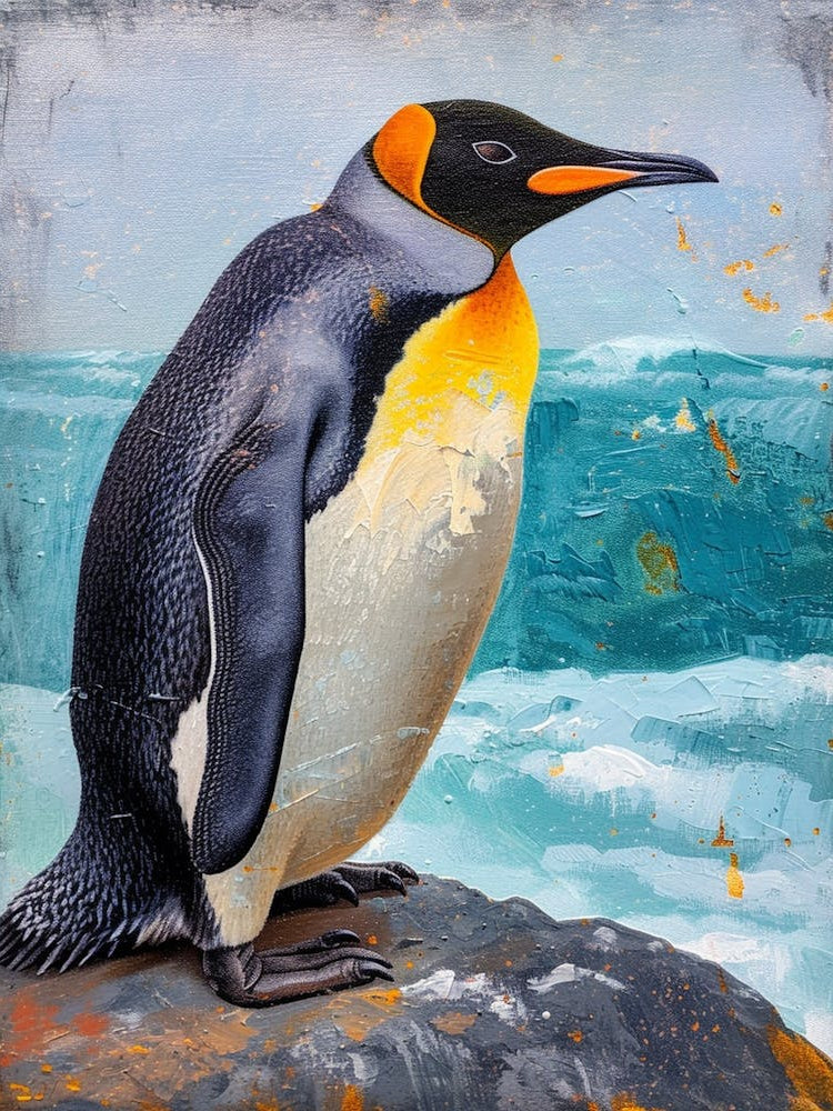 King Penguin St Kilda Breakwater Colour Block Painting 2