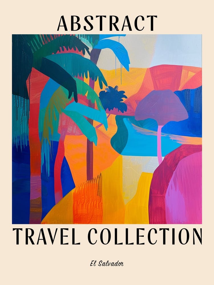 Abstract Travel Collection Poster El Salvador 2
