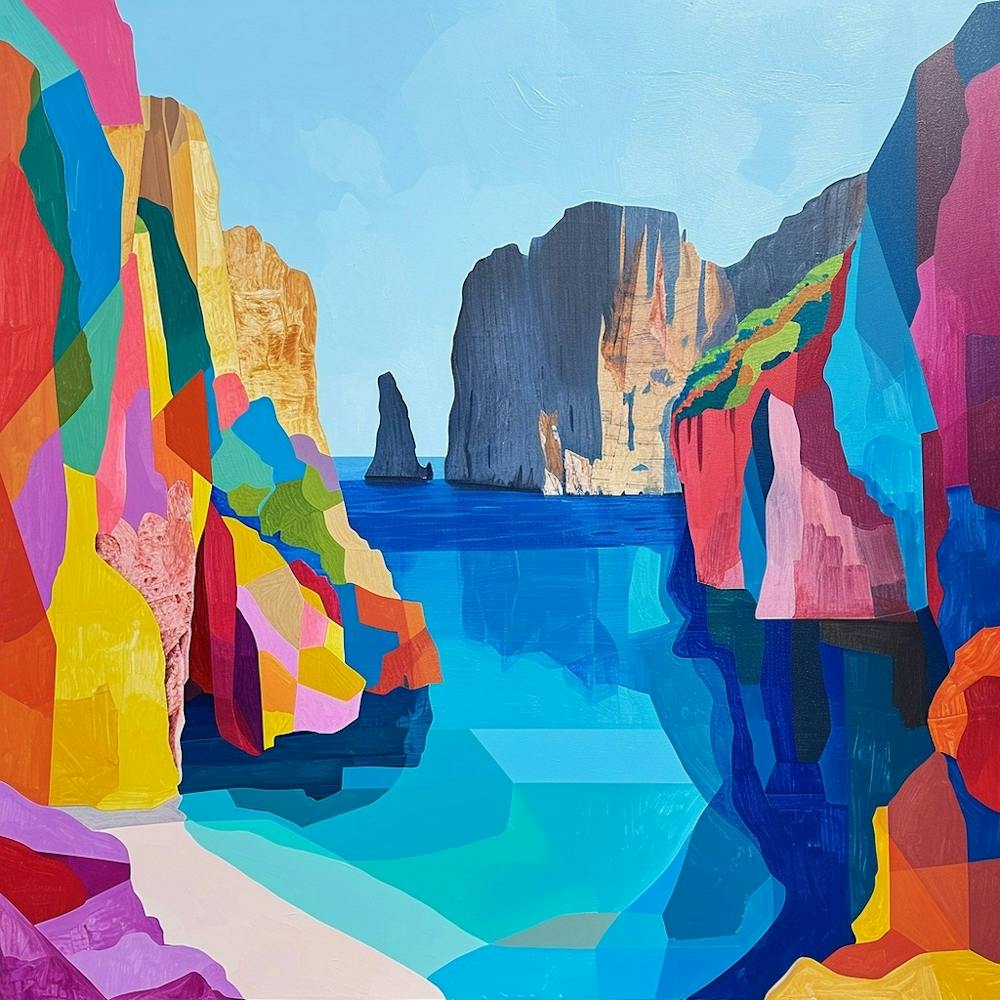 Colourful Abstract Calanques National Park France 3
