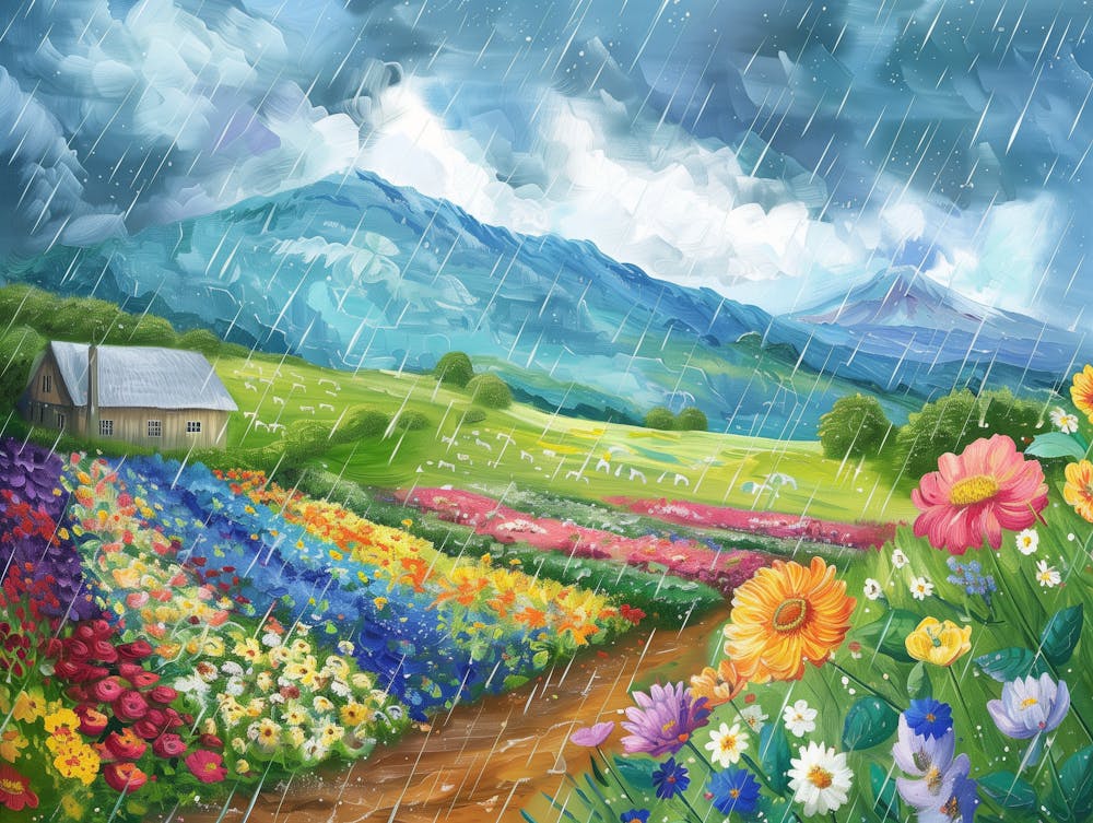 Colourful Flower Fields