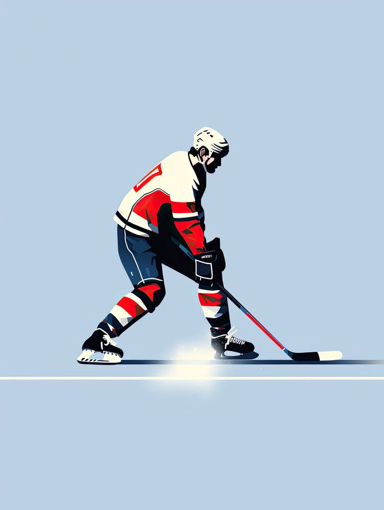 Hockey Player On The Ice