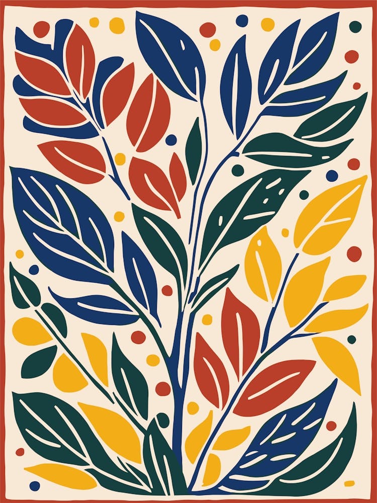 Colorful Flowers Retro