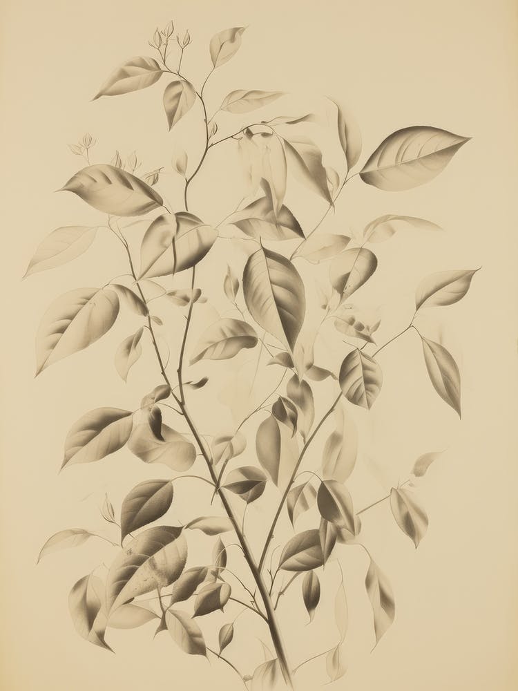 Vintage Branch Sketch