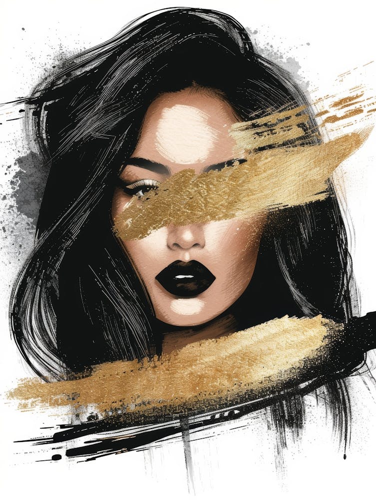 Gold And Black Painting 1