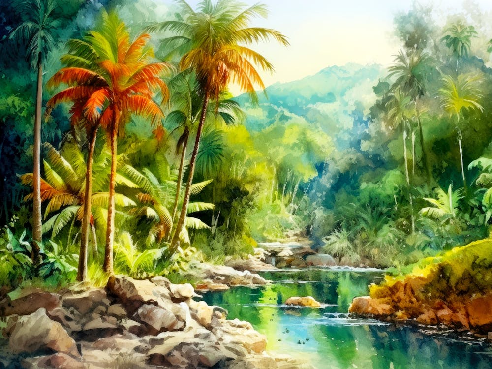 Tropical Landscape Painting