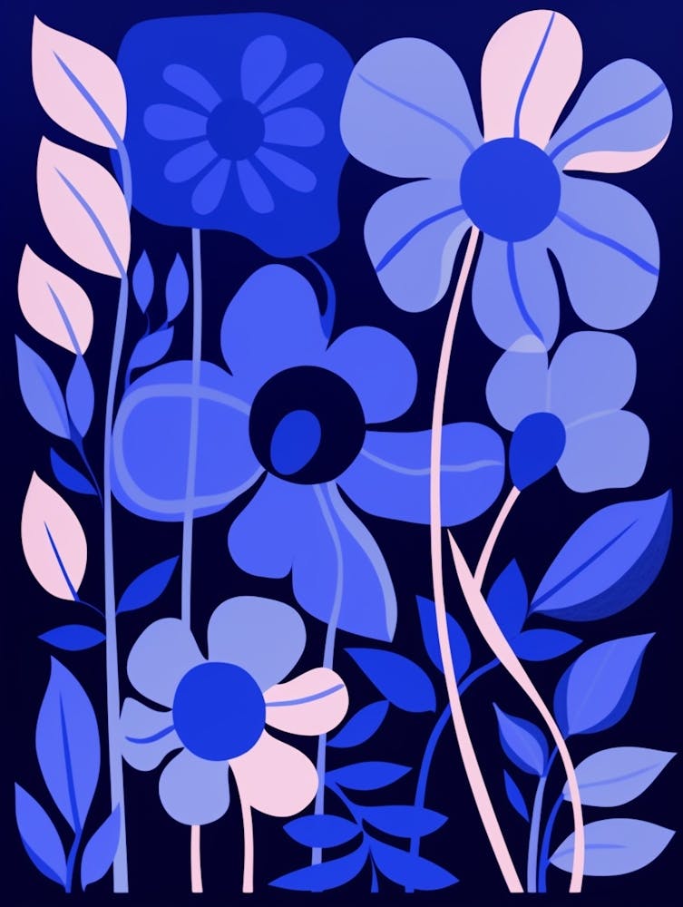Blue Flower Illustration Lilac 5