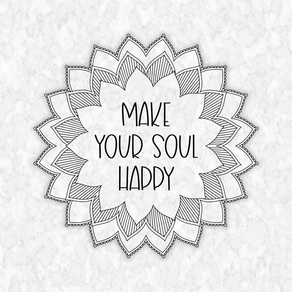 Happy Soul Mandala Quote