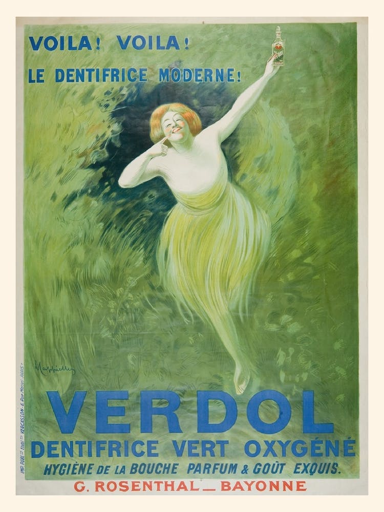 Affiche vintage française de dentifrice