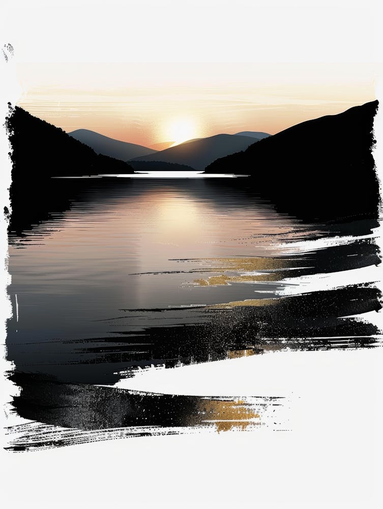 Sunset In The Mountains Canvas Print 2