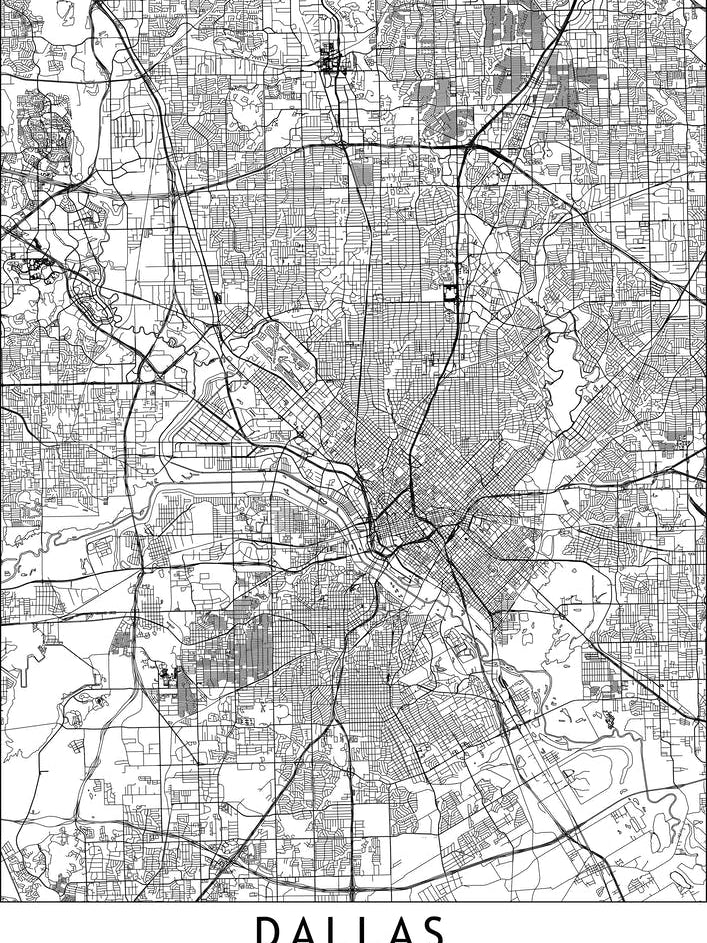 Dallas White Map