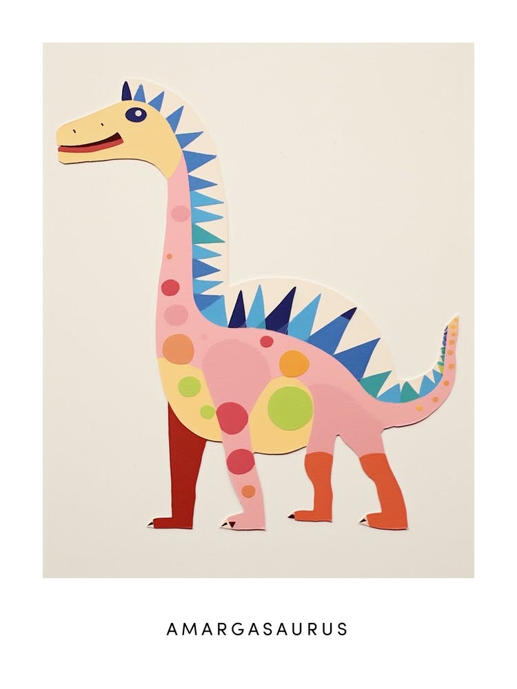 Nursery Dinosaur Art Amargasaurus 3 Poster