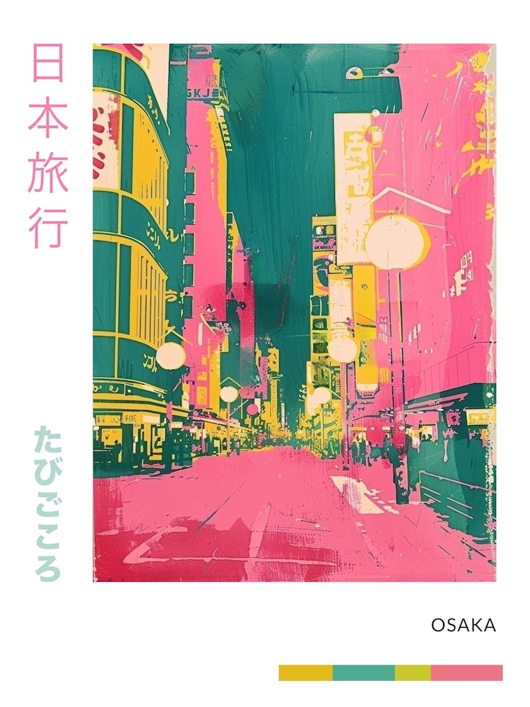 Osaka Retro Silkscreen 2 Poster