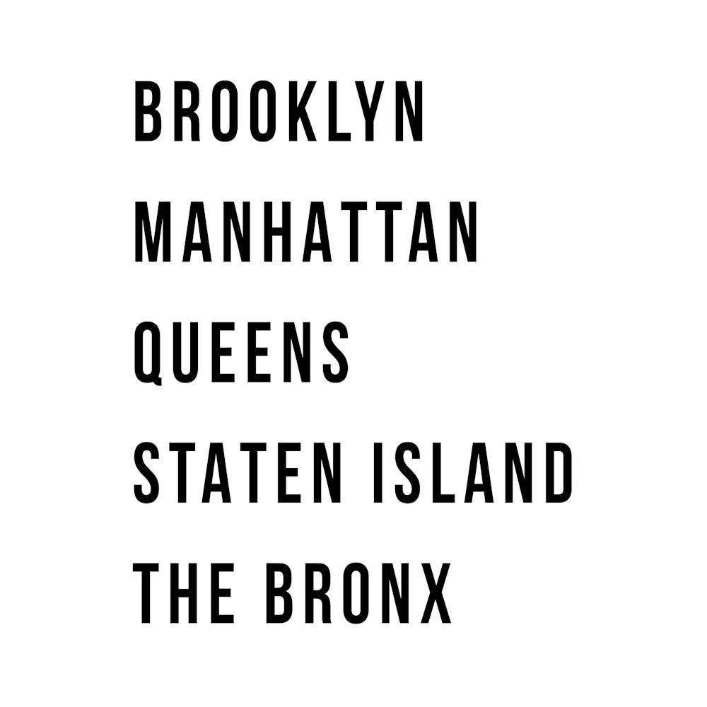 The Five Boroughs Of New York 
