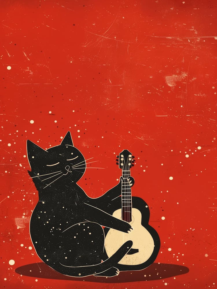 Cat Playing Guitar 4