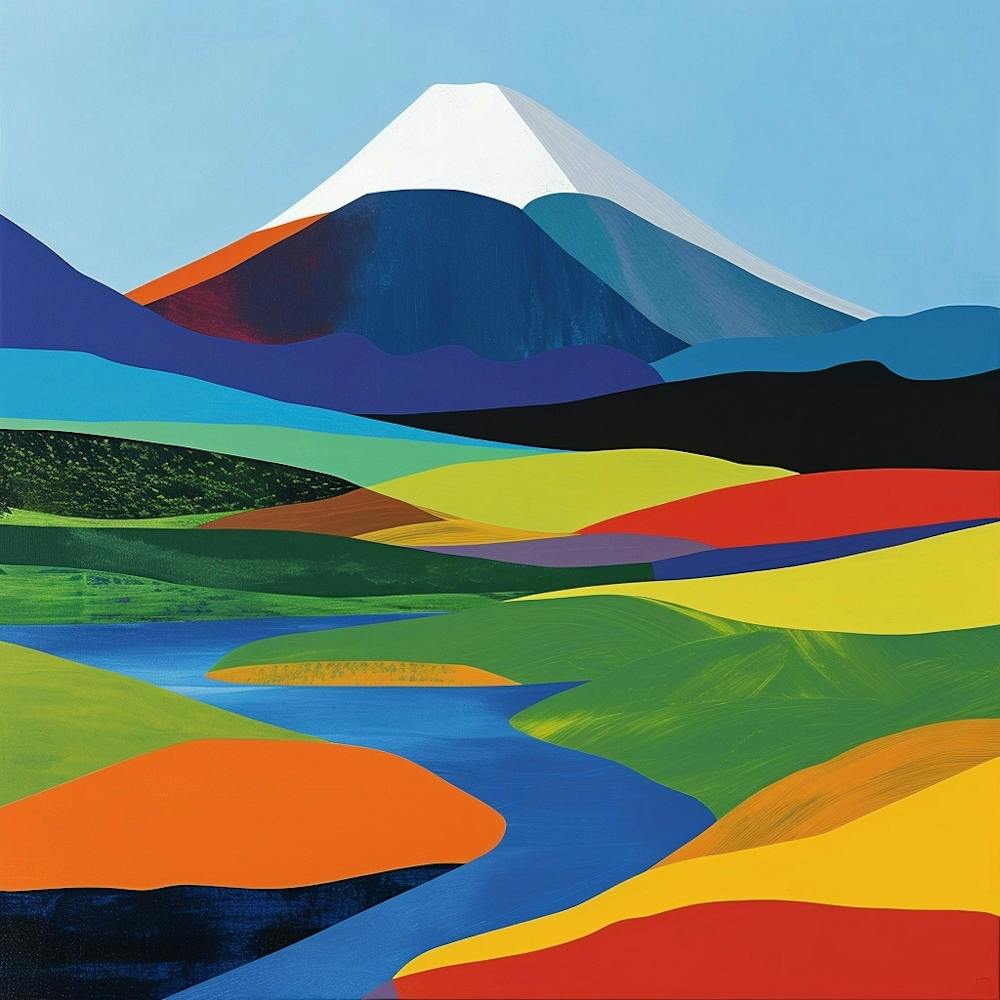 Colourful Abstract Fuji Hakone Izu National Park Japan 2