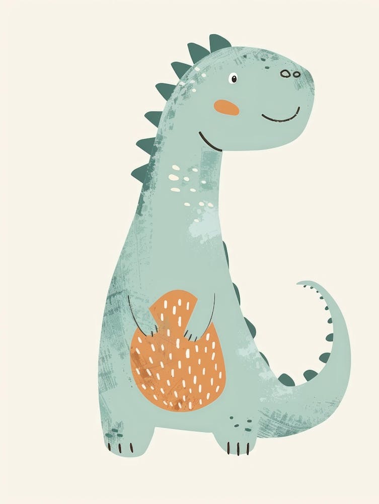 Cute Dinosaur Canvas Print