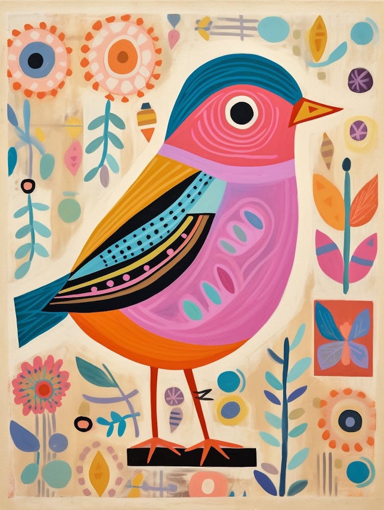 Pink Scandi Robin 4