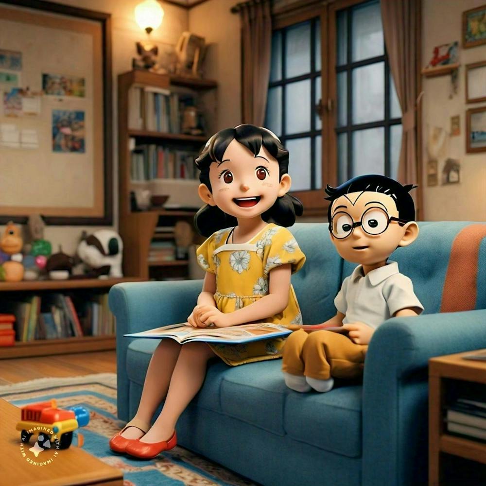 Nobita and shizuka