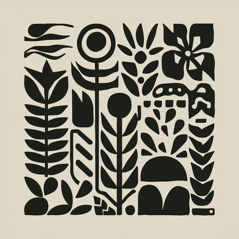 Schwarz-Weiß Abstrakte Kunst 30