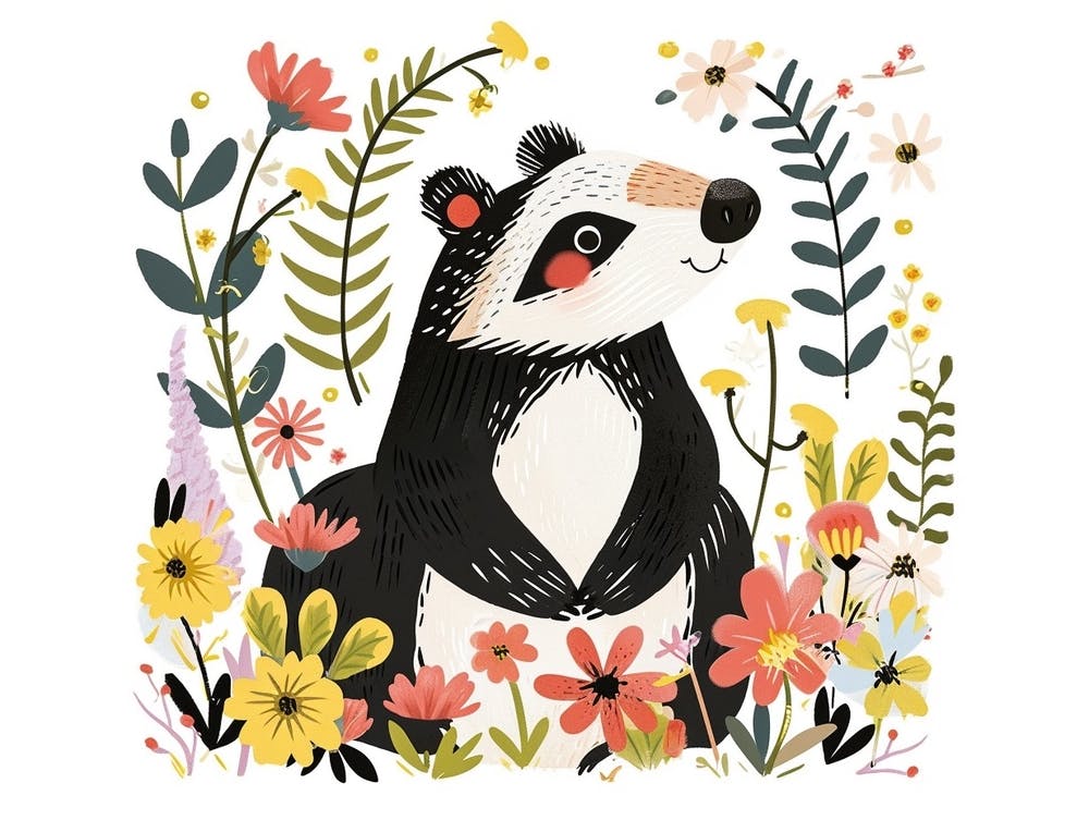 Little Floral Badger 4