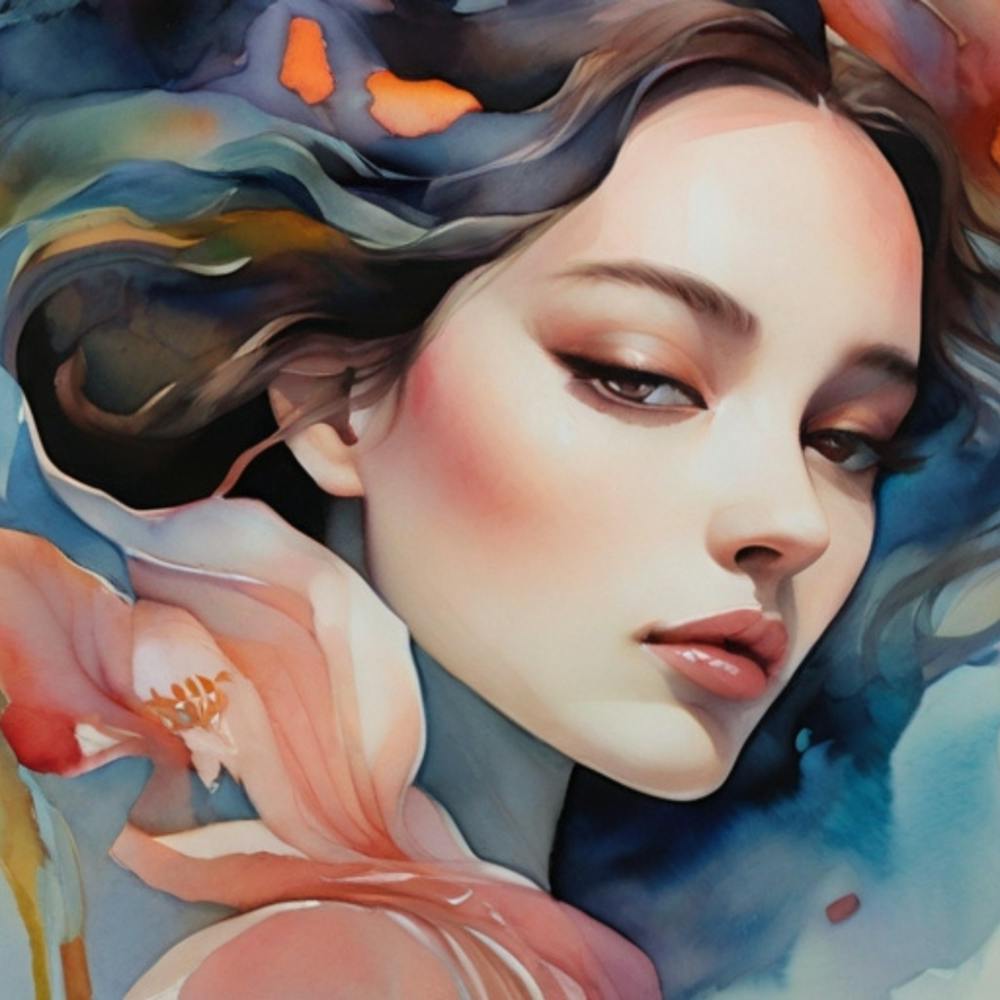 Watercolor Of A Woman