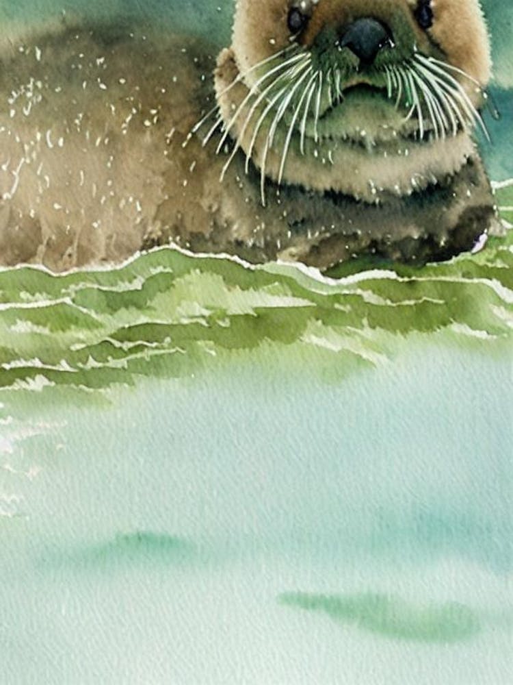 Sea Otter II Storybook Watercolour