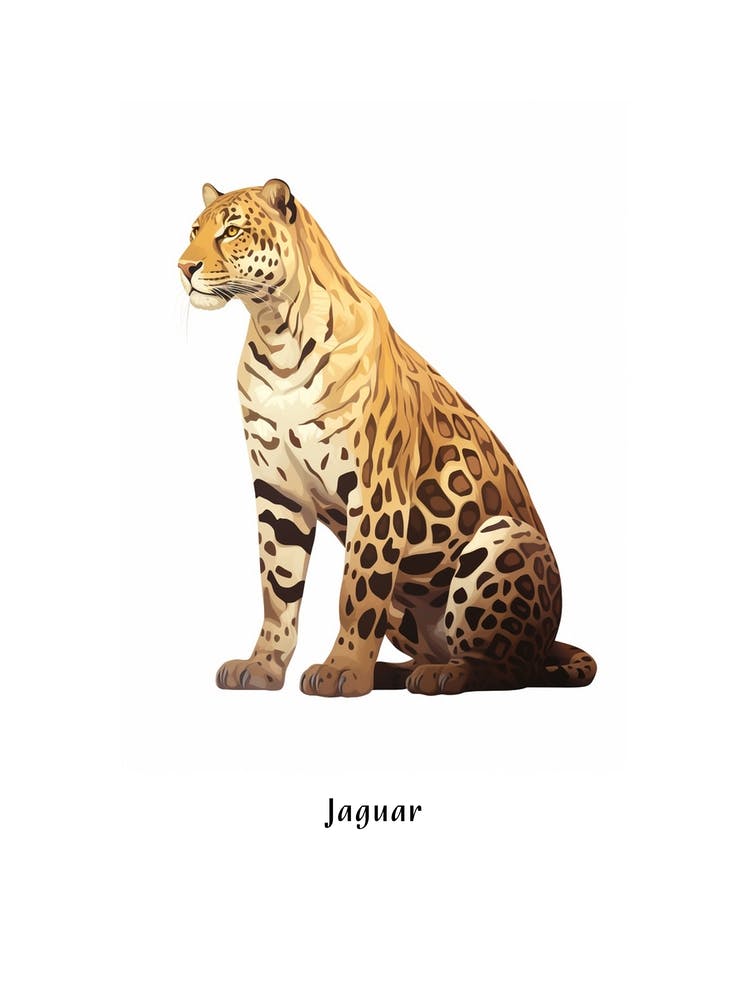 Jaguar Kids Animal Poster