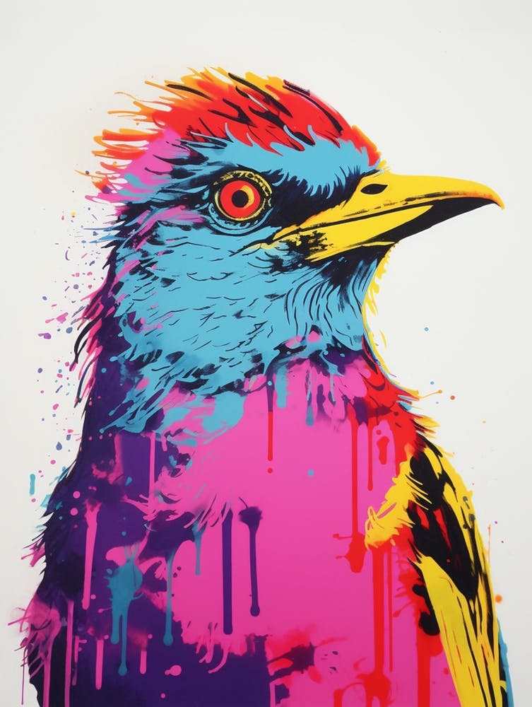 Andy Warhol Style Bird Cuckoo 4