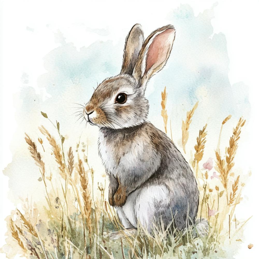 Rabbit In The Meadow 6